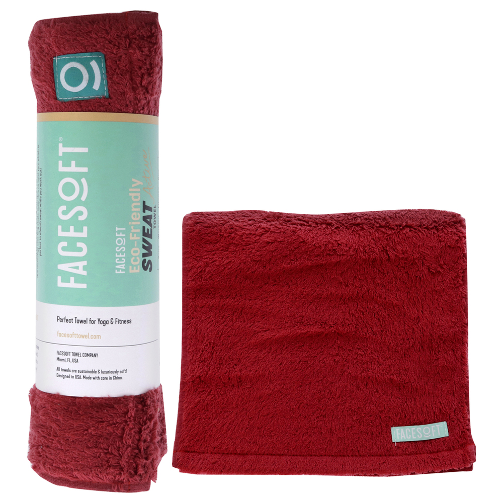 Eco Sweat Active Towel - Red by Facesoft for Unisex - 1 Pc Towel